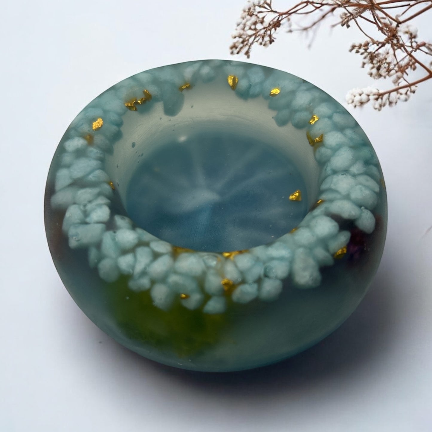 Bougeoirs en résine époxy