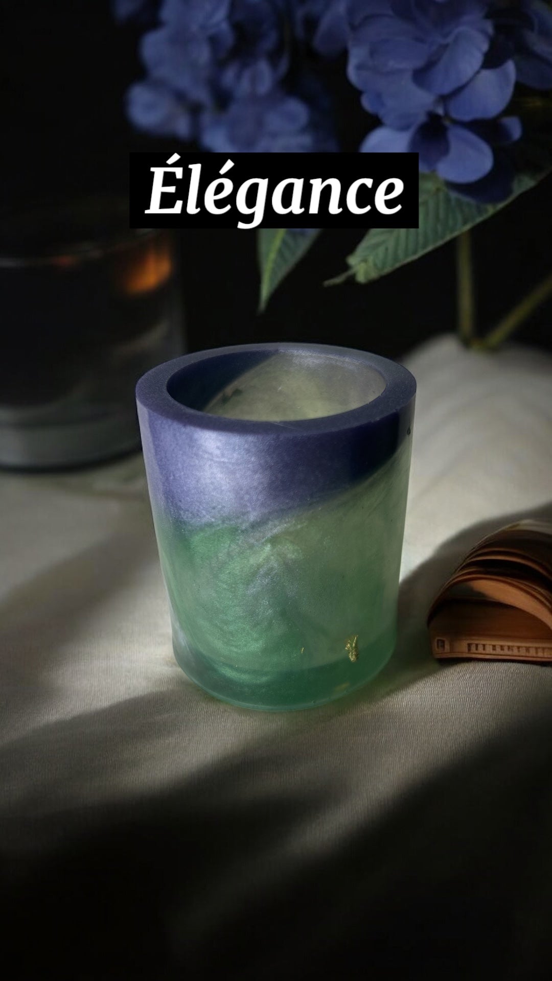 Pot à crayons, pinceaux en résine époxy