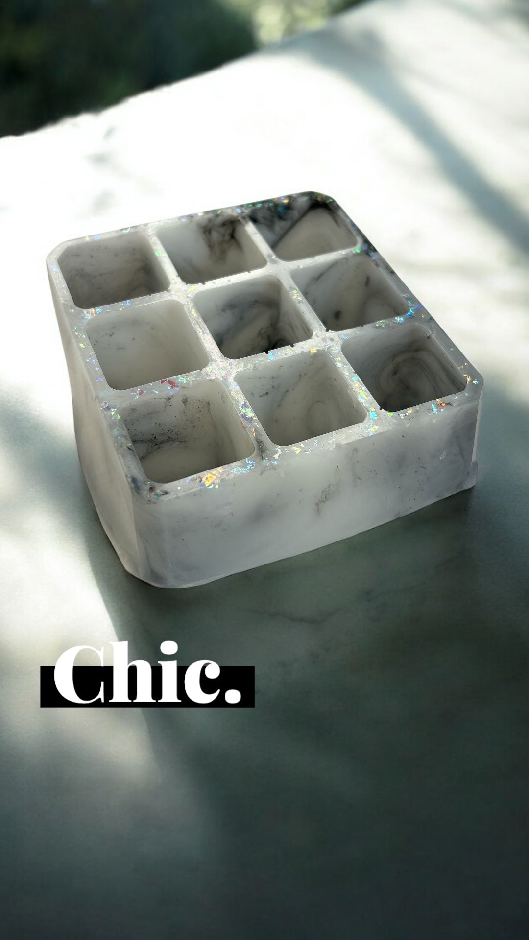 Organisateur de maquillage en résine époxy