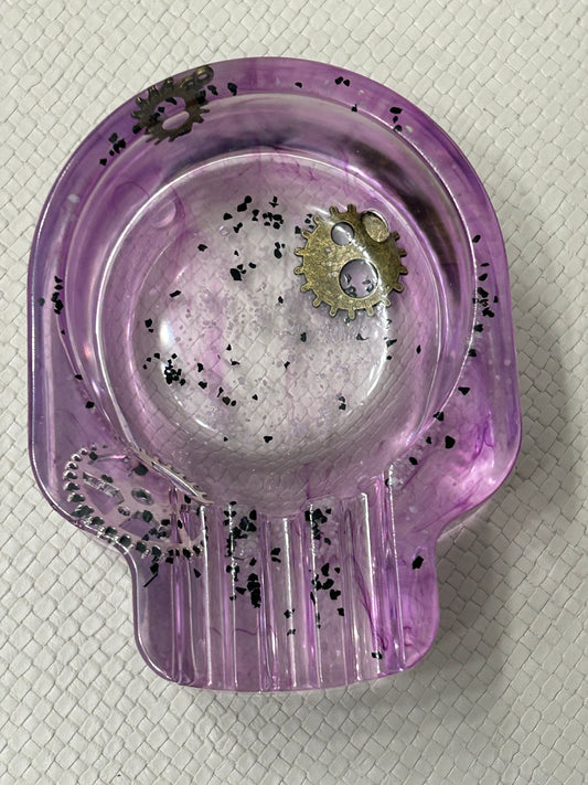 Cendrier tête de mort en résine Epoxy