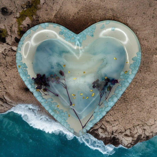 Small heart to take in epoxy resin