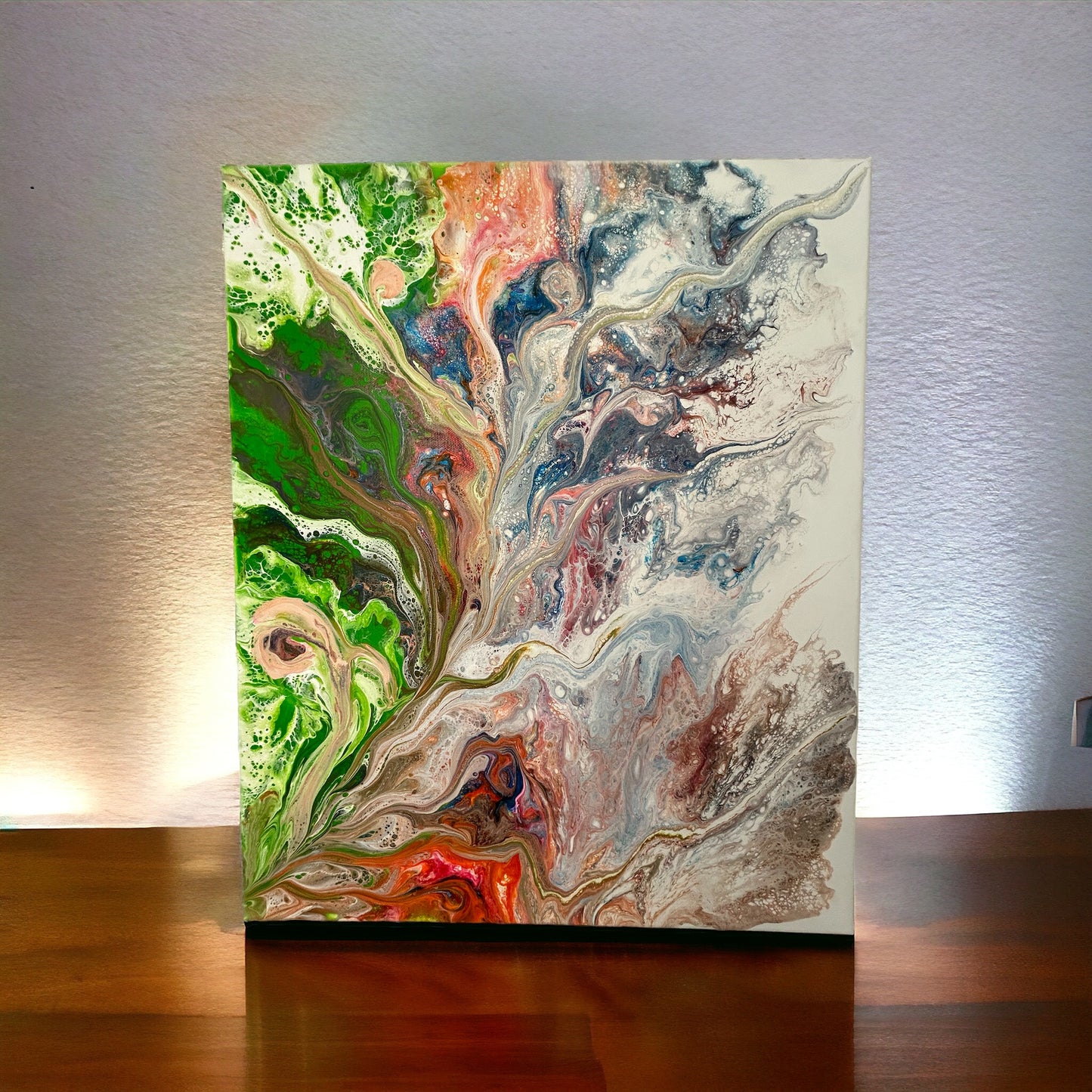 Œuvre d'art en acrylique Éclosion Chromatique