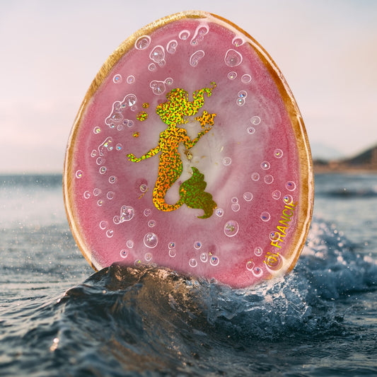 Decorative Mermaid plaque in wood and epoxy resin