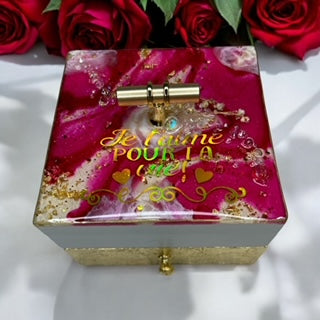 Boîte à bijoux Bois et résine époxy