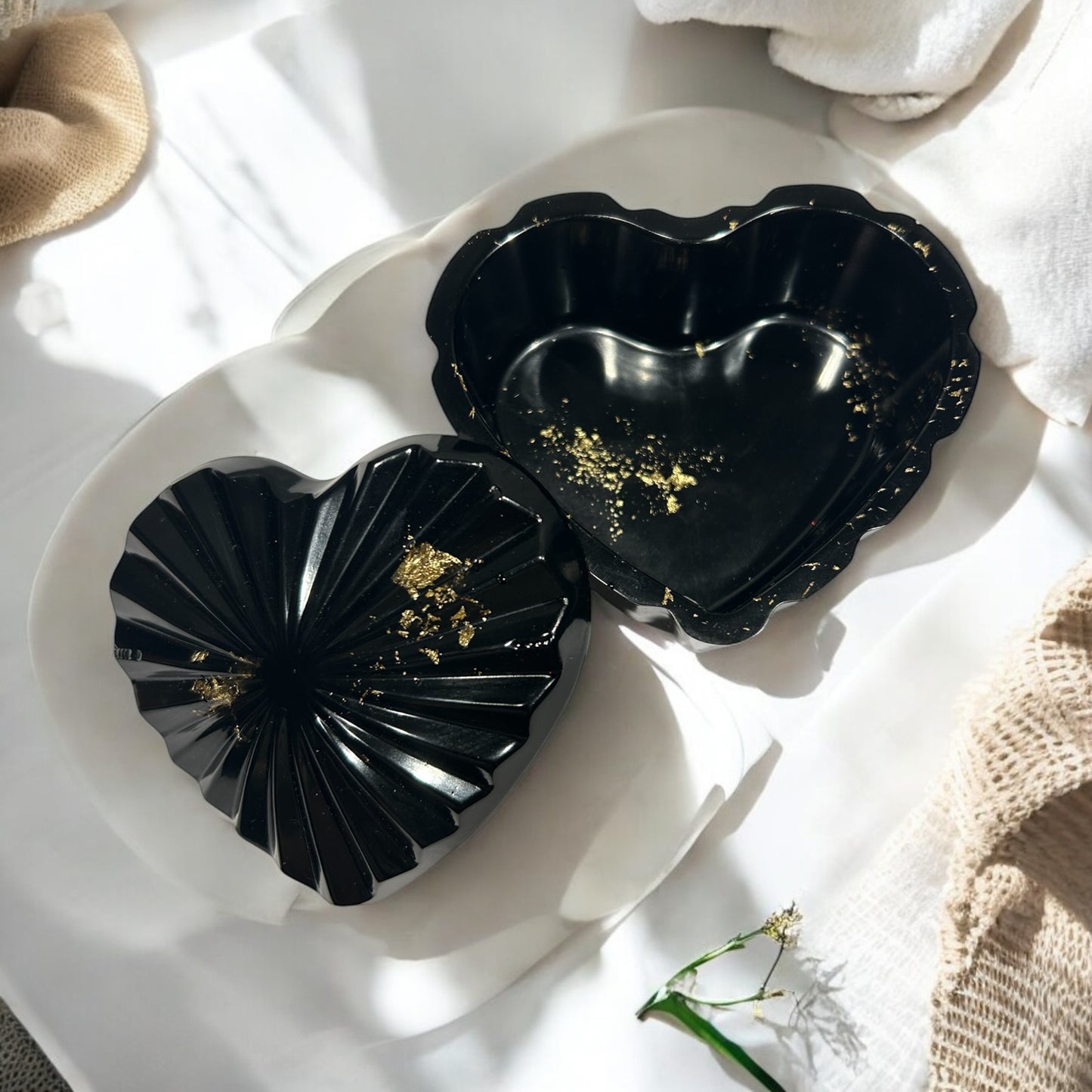 Boite à bijoux en résine époxy