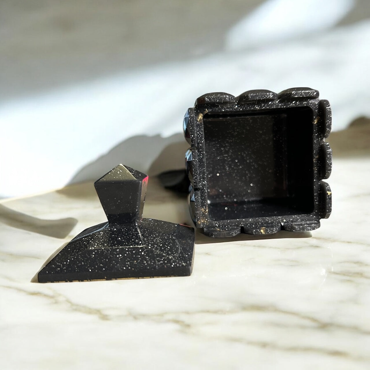 Boite à bijoux en résine époxy