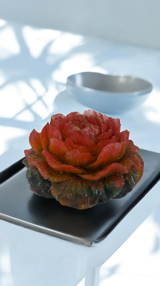 Fleur de Pivoine décorative en résine époxy