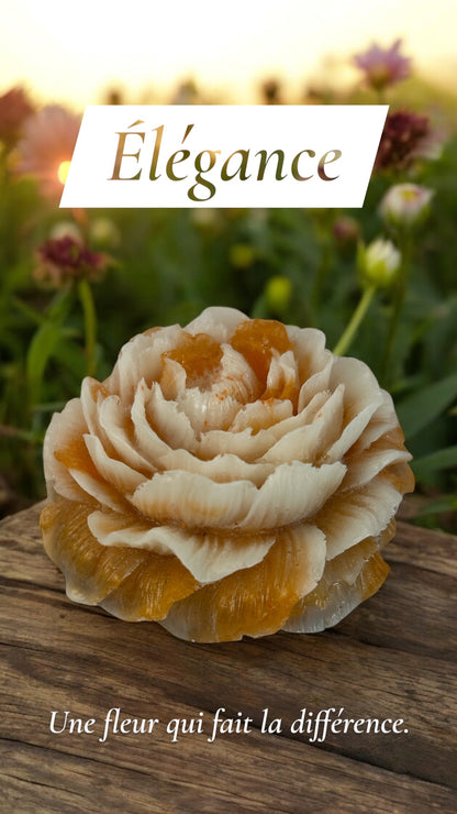 Fleur de Pivoine décorative en résine époxy