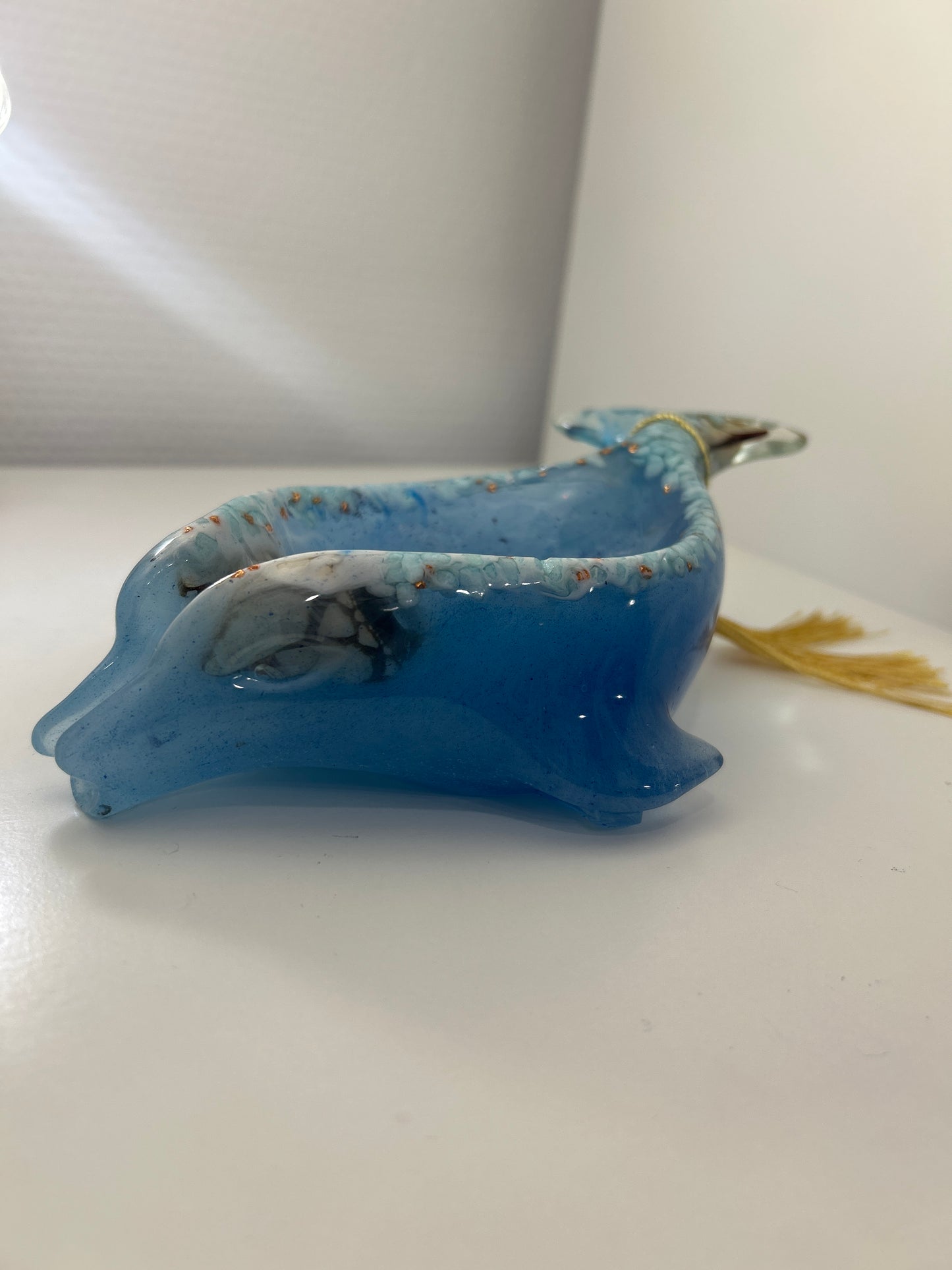 Porte-savon, Dauphin en résine Epoxy