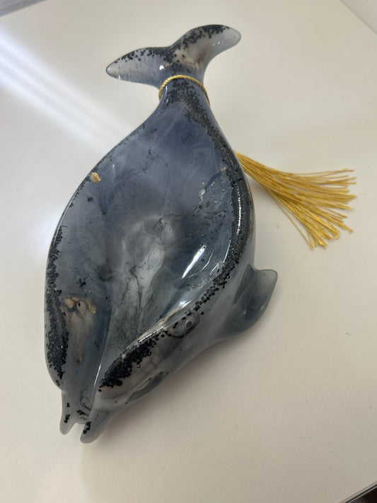 Porte-savon, Dauphin en résine Epoxy