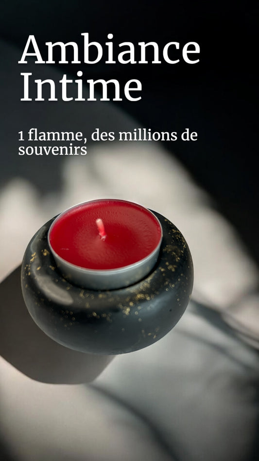 Bougeoirs en résine époxy