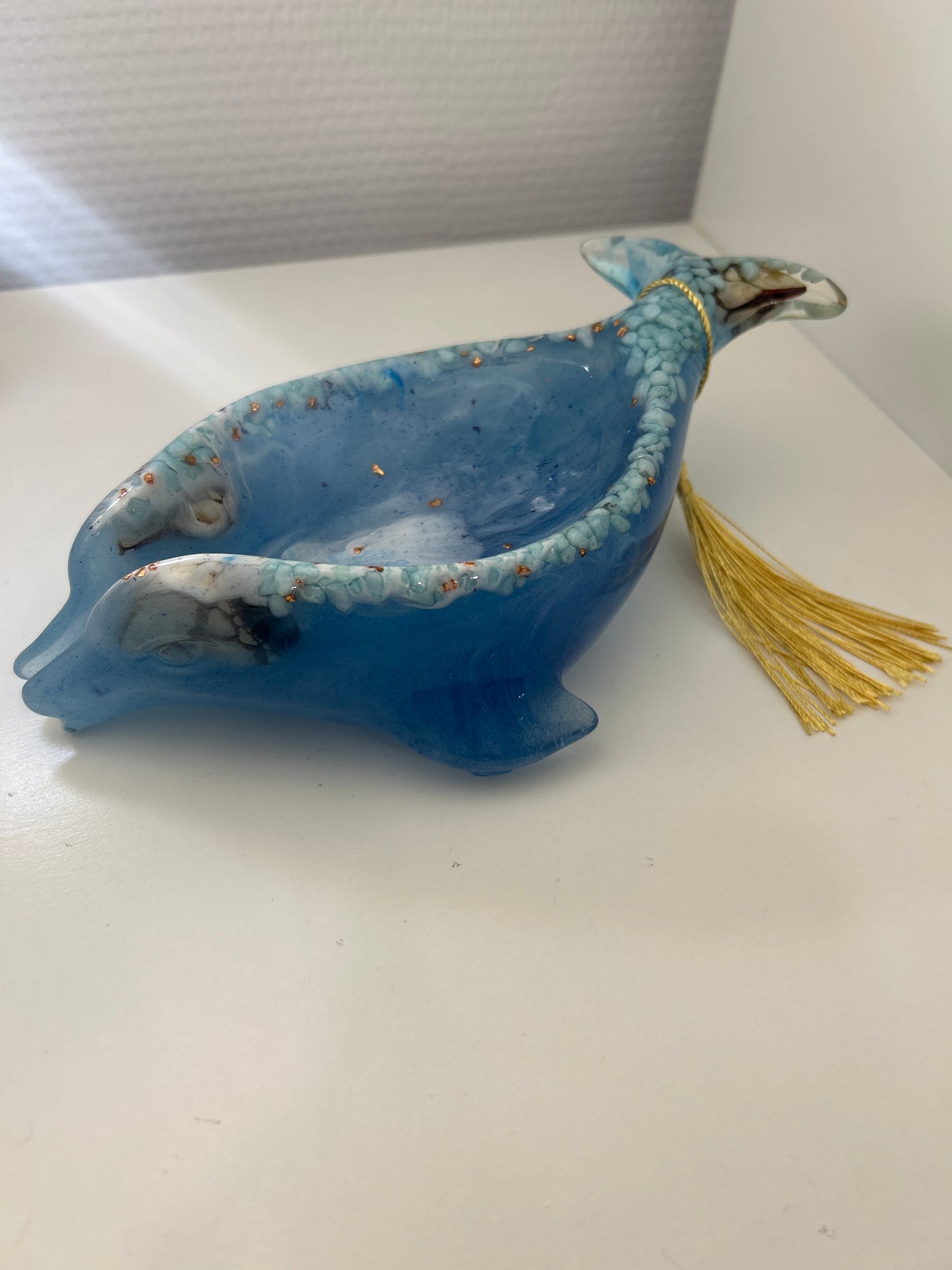 Porte-savon, Dauphin en résine Epoxy