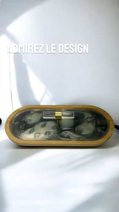 Présentoir à bagues, présentoir à bijoux Bois et résine époxy