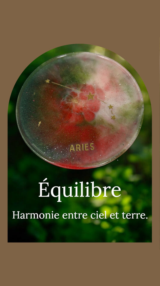 Dessous de verre du zodiaque en résine époxy