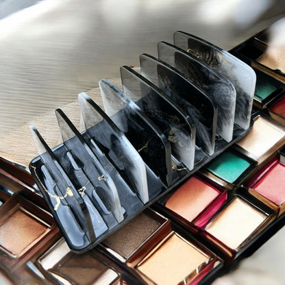 Organisateur de palettes de maquillage, effet marbre en résine époxy