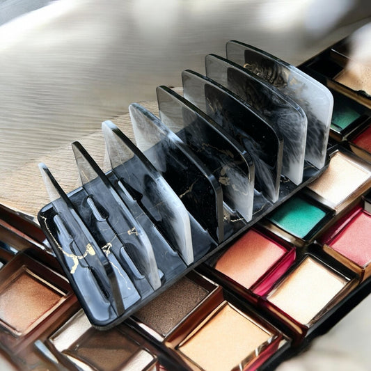 Organisateur de palettes de maquillage, effet marbre en résine époxy
