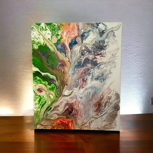 Œuvre d'art en acrylique Éclosion Chromatique