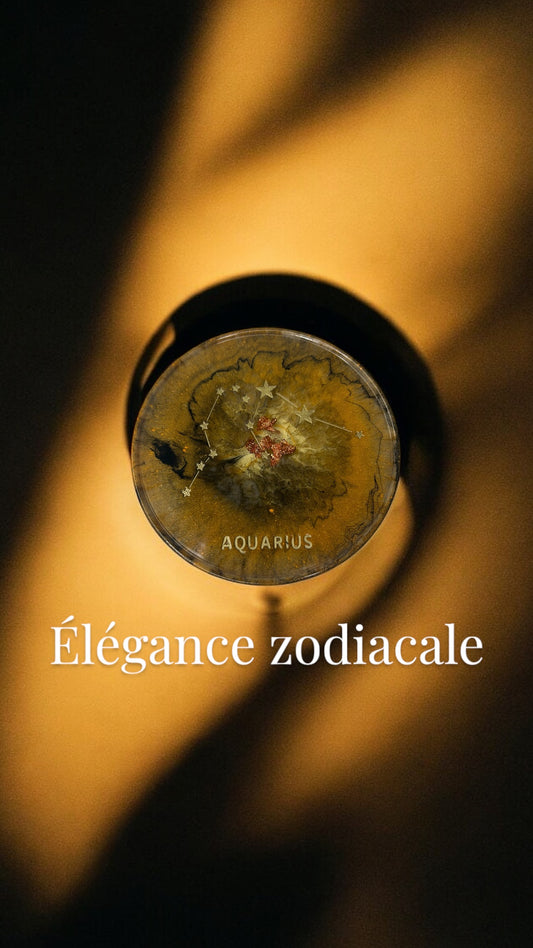 Dessous de verre du zodiaque en résine époxy