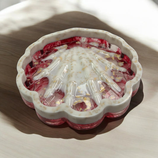 Cendrier coquillage en résine époxy