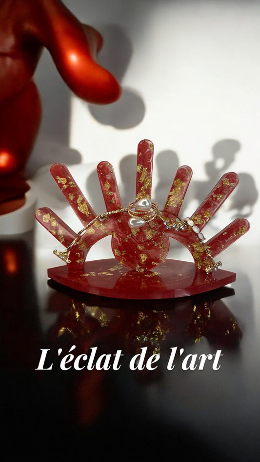 Présentoir à bagues, présentoir à bijoux en résine époxy