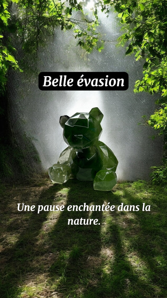 Figurine Ours géométrique en résine époxy