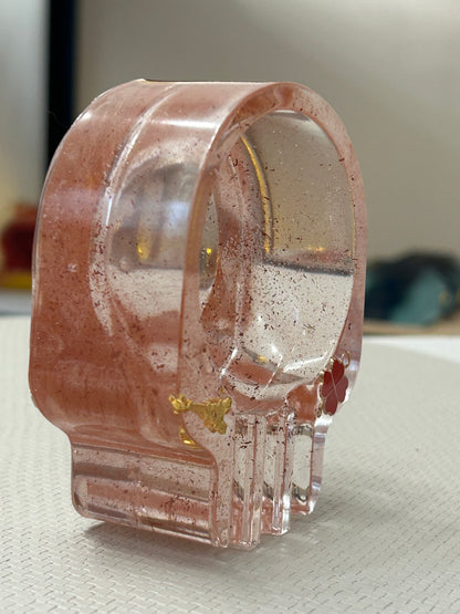 Cendrier tête de mort en résine Epoxy