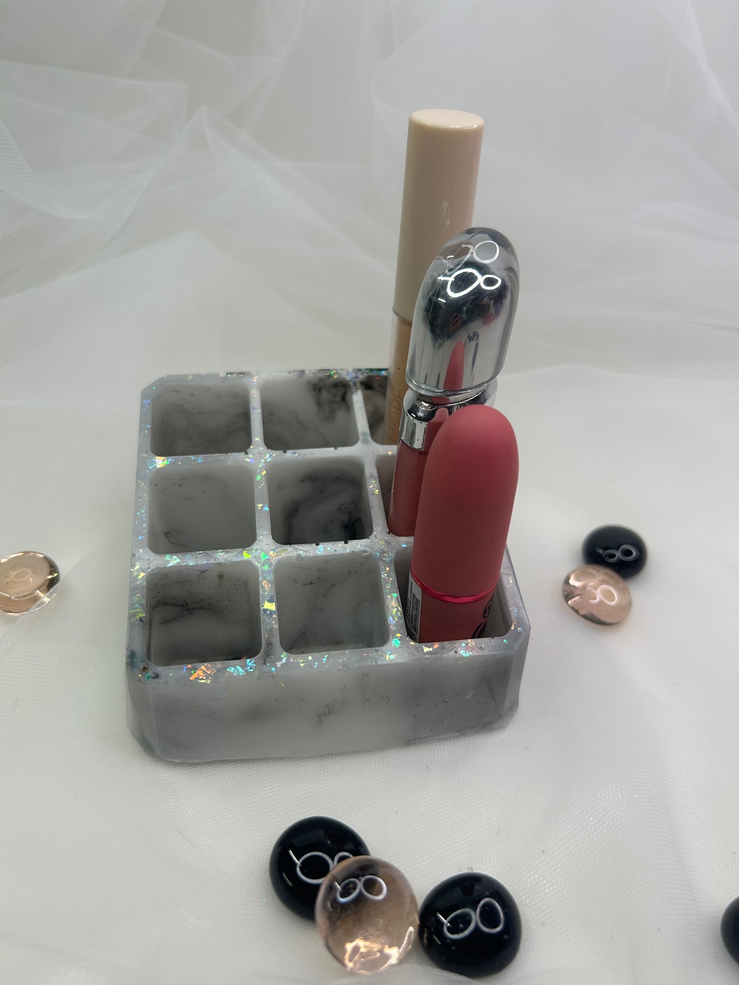 Organisateur de maquillage en résine époxy