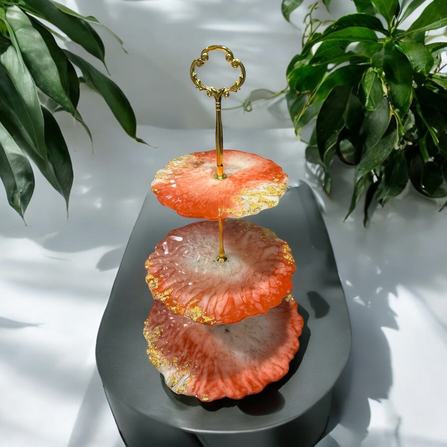 Présentoir à gâteaux en résine époxy