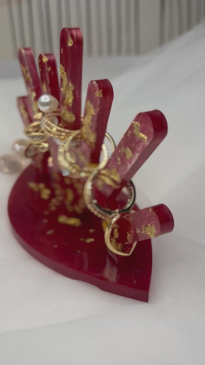 Présentoir à bagues, présentoir à bijoux en résine époxy