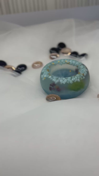 Bougeoirs en résine époxy