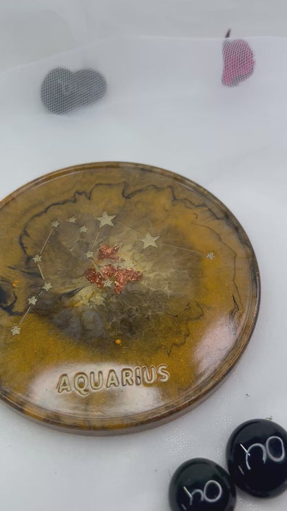 Dessous de verre du zodiaque en résine époxy