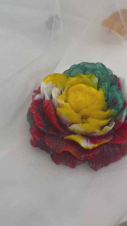 Fleur de Pivoine décorative en résine époxy
