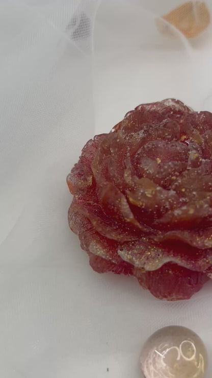 Fleur de Pivoine décorative en résine époxy