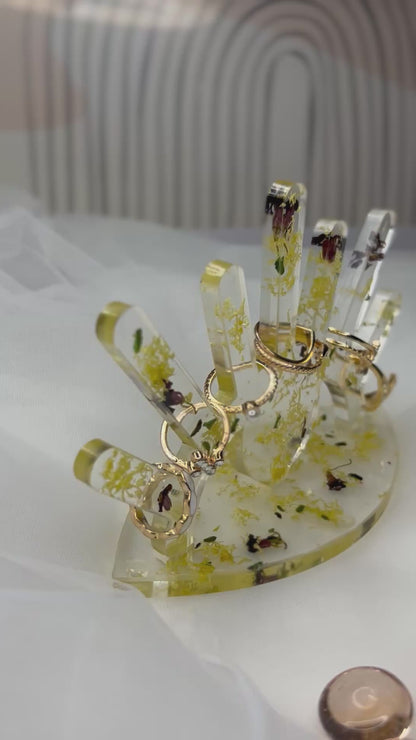 Présentoir à bagues, présentoir à bijoux en résine époxy