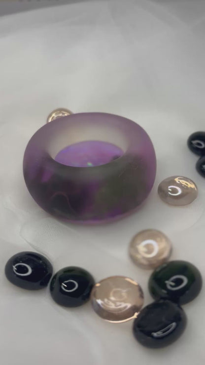 Bougeoirs en résine époxy