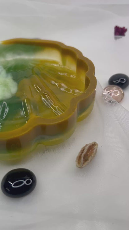 Cendrier coquillage en résine époxy