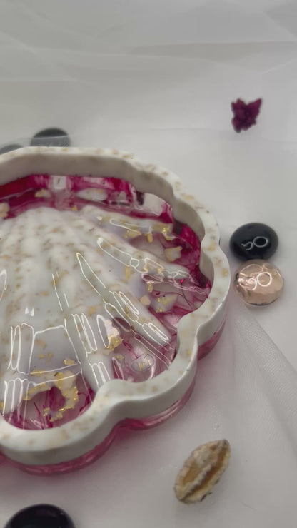 Cendrier coquillage en résine époxy