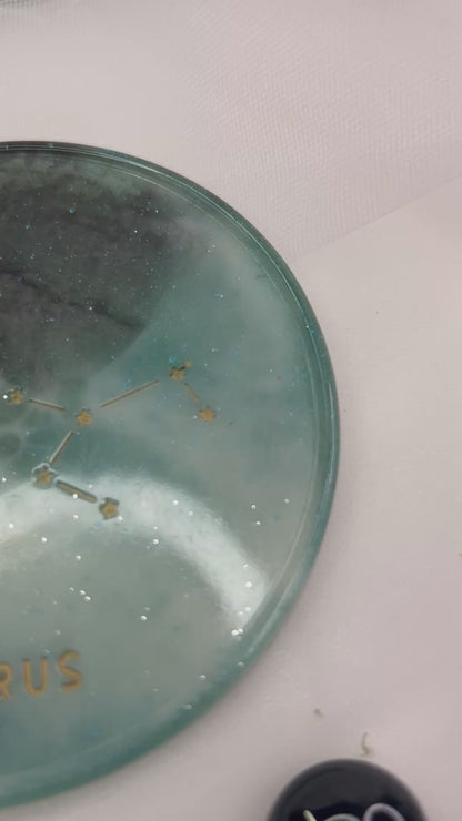 Dessous de verre du zodiaque en résine époxy