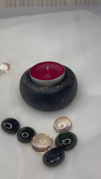 Bougeoirs en résine époxy