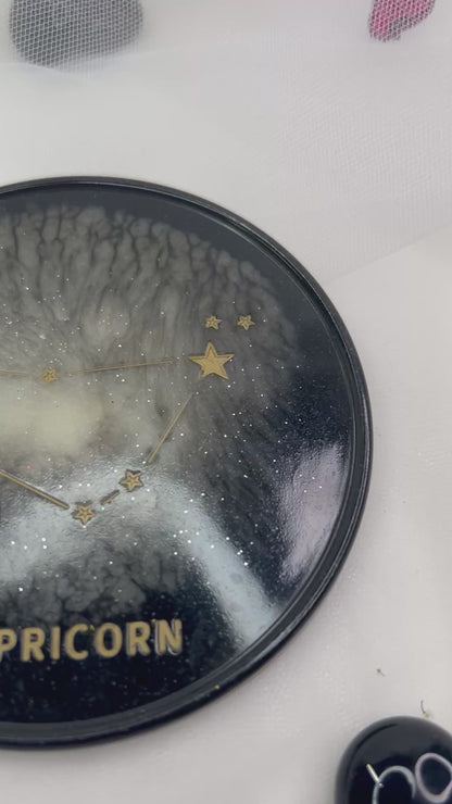 Dessous de verre du zodiaque en résine époxy