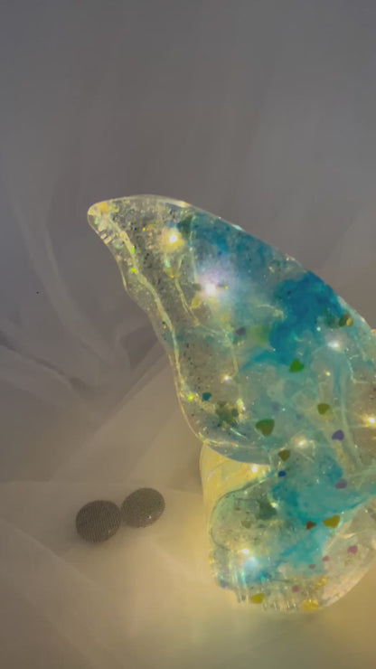 Lampe en forme de papillon en résine époxy