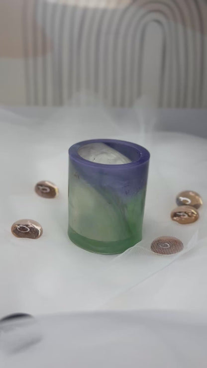 Pot à crayons, pinceaux en résine époxy