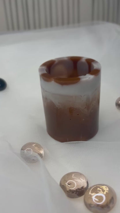 Pot à crayons, pinceaux en résine époxy