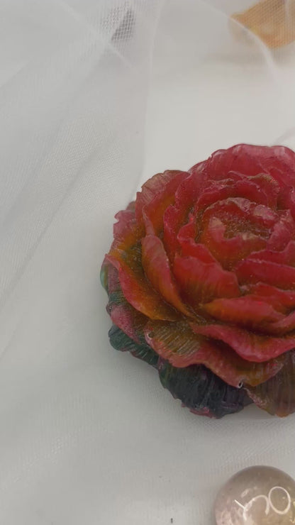 Fleur de Pivoine décorative en résine époxy